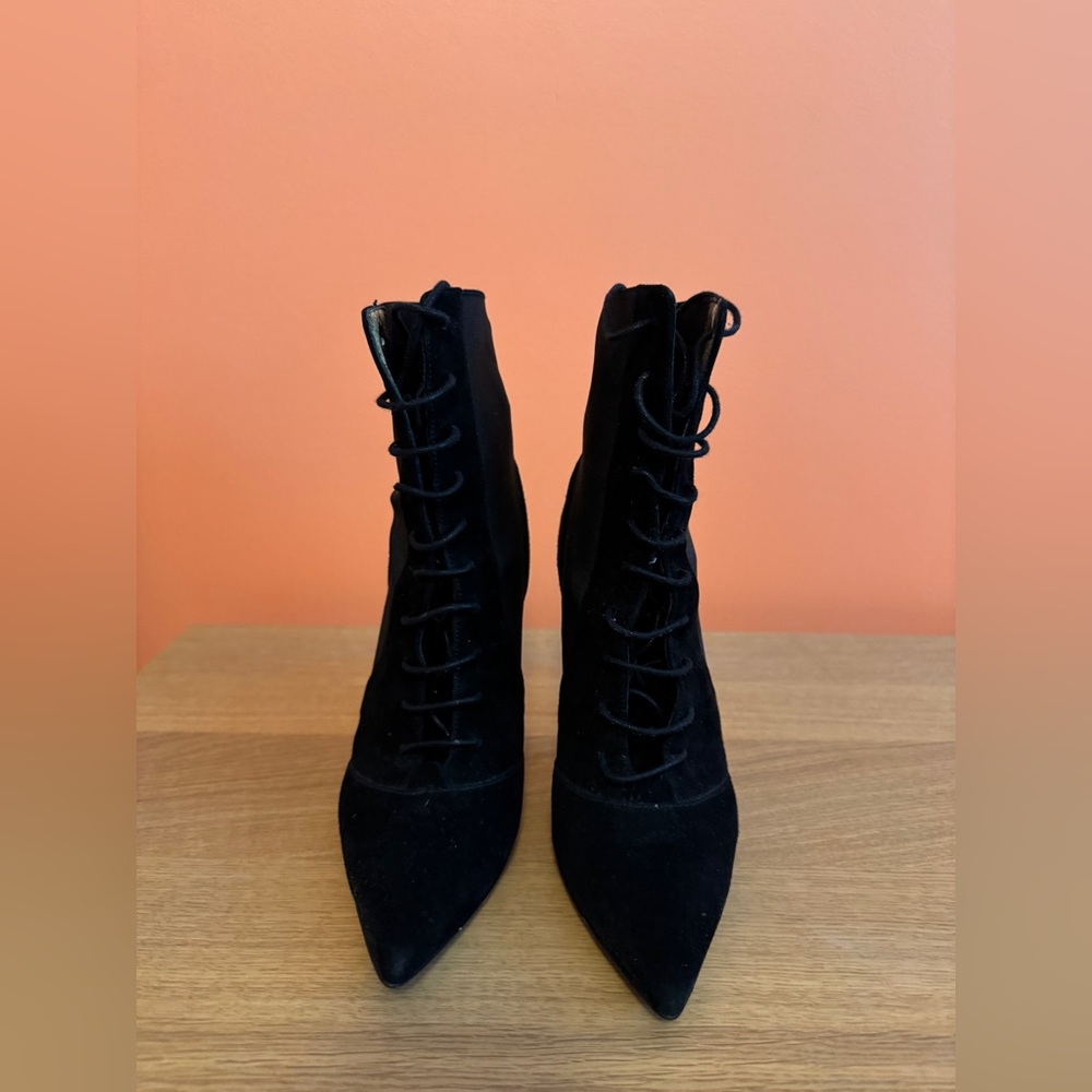 Dolce & Gabbana Black Pointed-Toe suede high boots